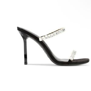 Mateo New York Black and Silver Heels